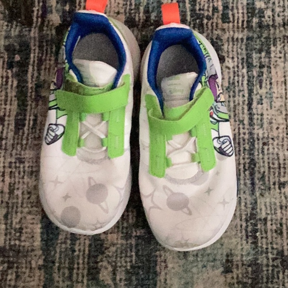 Kids Space-Themed Shoes with Green Accents